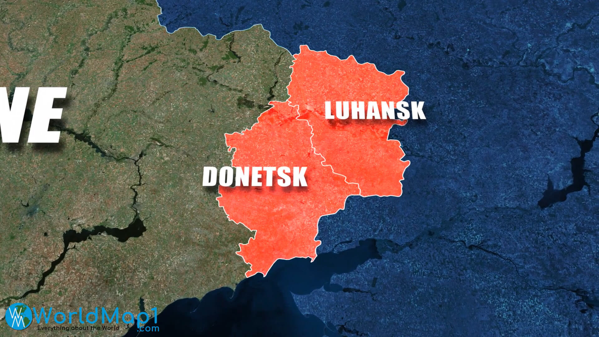 Donetsk and Luhansk Map Ukraine